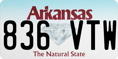 AR license plate 836VTW