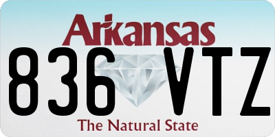 AR license plate 836VTZ