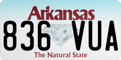 AR license plate 836VUA
