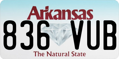 AR license plate 836VUB