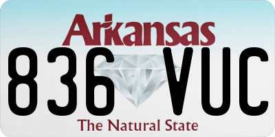 AR license plate 836VUC