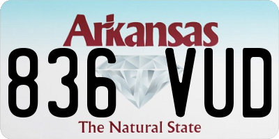 AR license plate 836VUD
