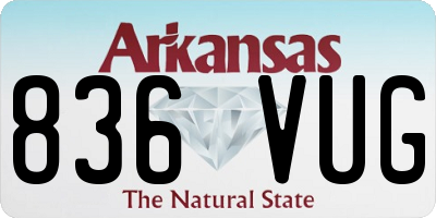 AR license plate 836VUG