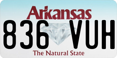 AR license plate 836VUH