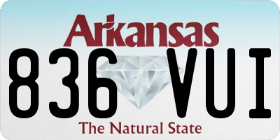 AR license plate 836VUI