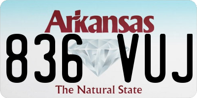 AR license plate 836VUJ