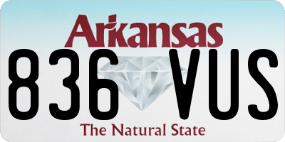 AR license plate 836VUS