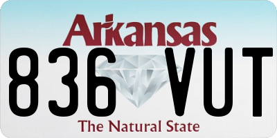 AR license plate 836VUT