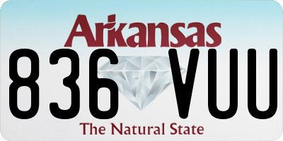 AR license plate 836VUU