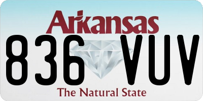 AR license plate 836VUV