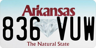 AR license plate 836VUW