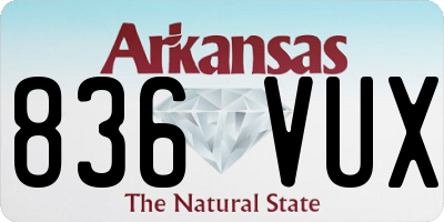 AR license plate 836VUX