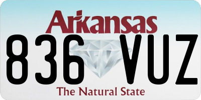 AR license plate 836VUZ