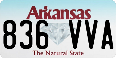 AR license plate 836VVA