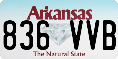 AR license plate 836VVB