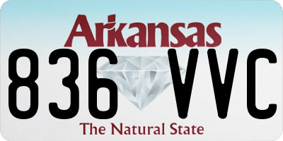 AR license plate 836VVC