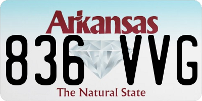 AR license plate 836VVG