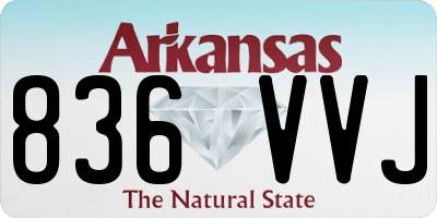AR license plate 836VVJ