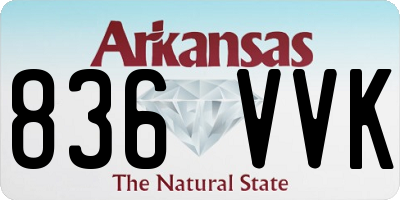 AR license plate 836VVK
