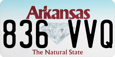 AR license plate 836VVQ