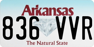 AR license plate 836VVR
