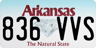 AR license plate 836VVS