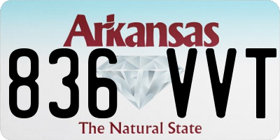 AR license plate 836VVT