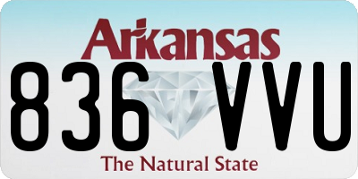 AR license plate 836VVU