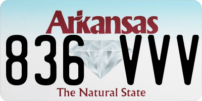 AR license plate 836VVV