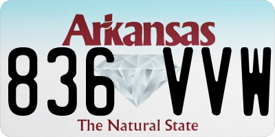 AR license plate 836VVW