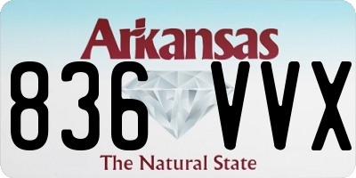 AR license plate 836VVX
