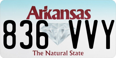 AR license plate 836VVY