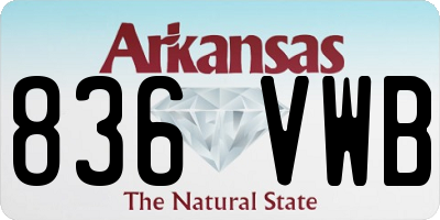 AR license plate 836VWB