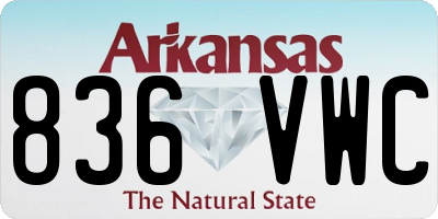 AR license plate 836VWC