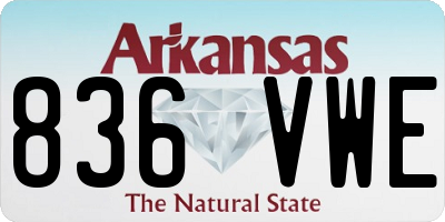 AR license plate 836VWE