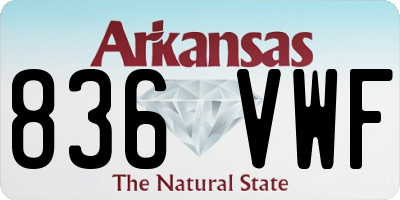 AR license plate 836VWF