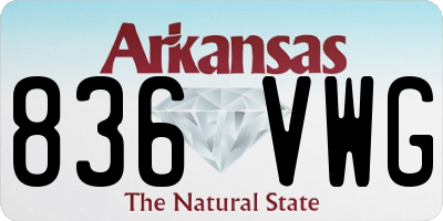 AR license plate 836VWG