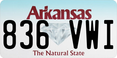AR license plate 836VWI