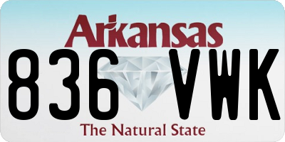 AR license plate 836VWK