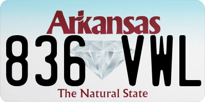 AR license plate 836VWL