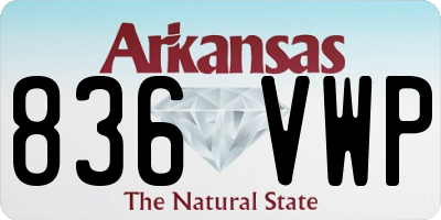 AR license plate 836VWP