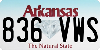 AR license plate 836VWS