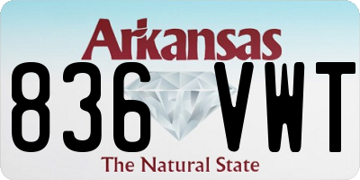 AR license plate 836VWT