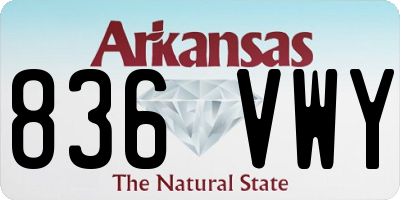 AR license plate 836VWY