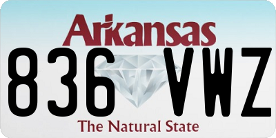AR license plate 836VWZ