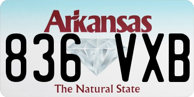 AR license plate 836VXB