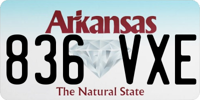 AR license plate 836VXE
