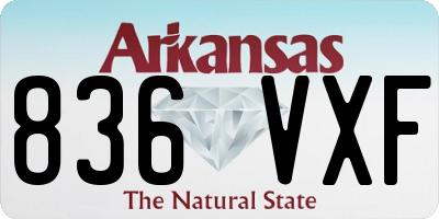 AR license plate 836VXF