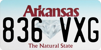 AR license plate 836VXG