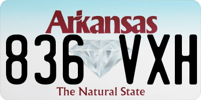 AR license plate 836VXH